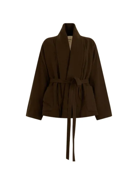 Uma Wang belted shawl-collar jacket