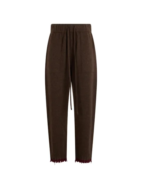 Uma Wang drawstring frayed-edge trousers