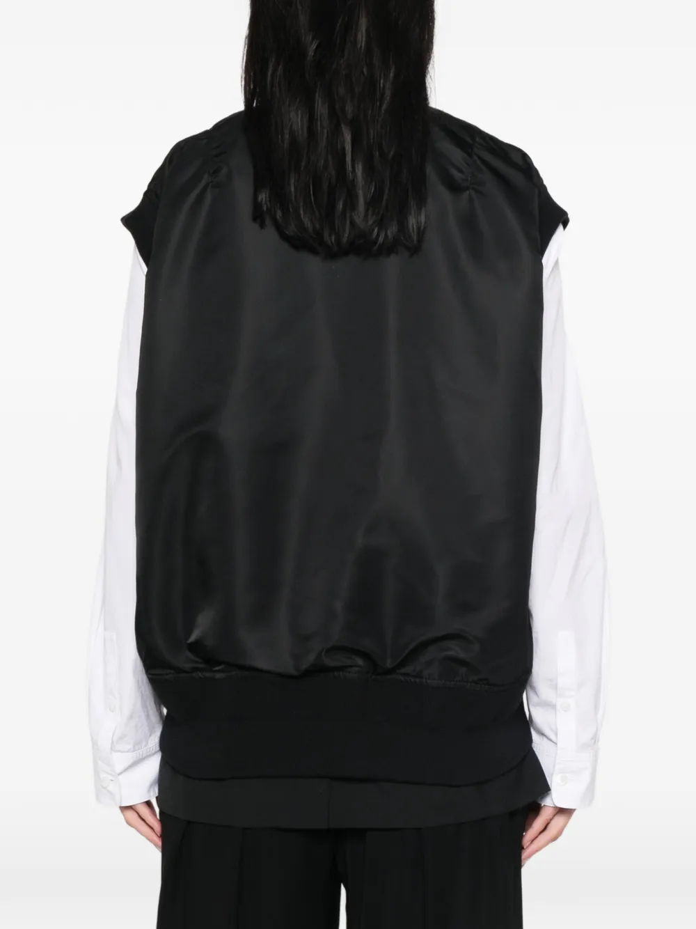 sacai Bodywarmer met paspelzak Zwart