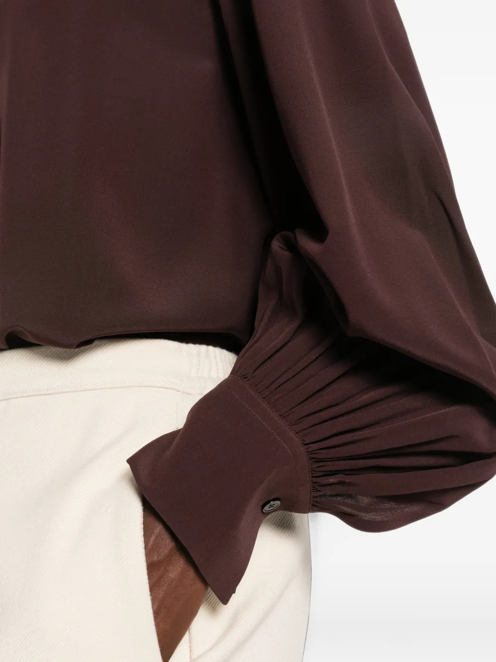 JOSEPH Blouse met gesmockte mouwen Rood