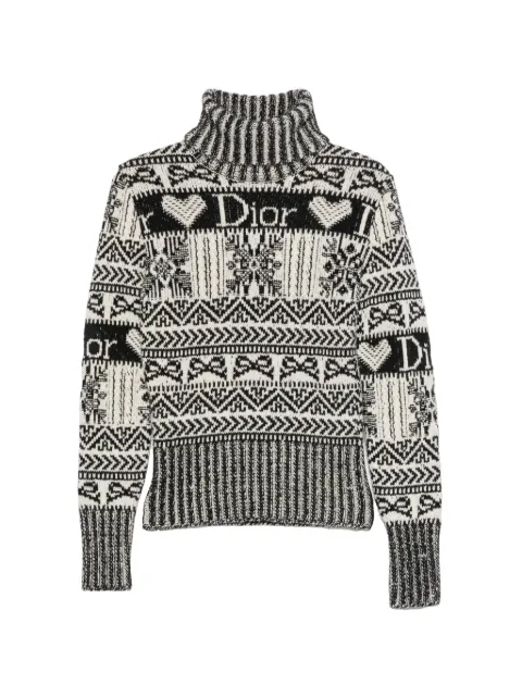 Christian Dior Pre-Owned 2010s Fair Isle roll-neck sweater