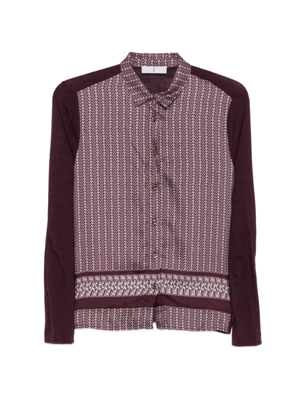 Why Ci geometric-print long-sleeve shirt