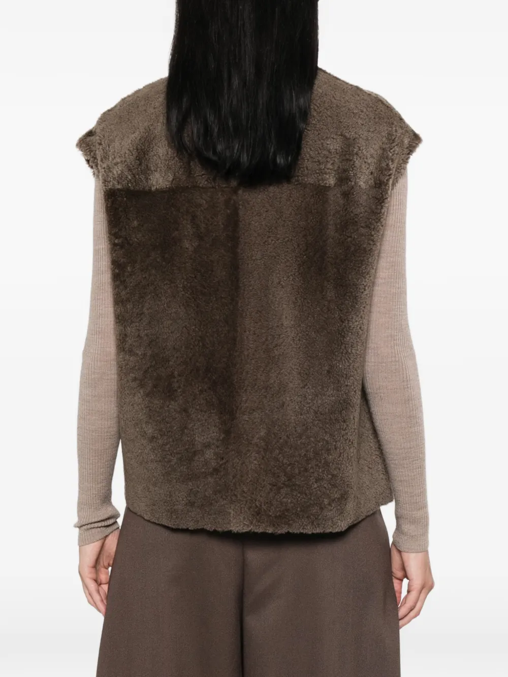 JOSEPH Omkeerbare lammy coat Bruin