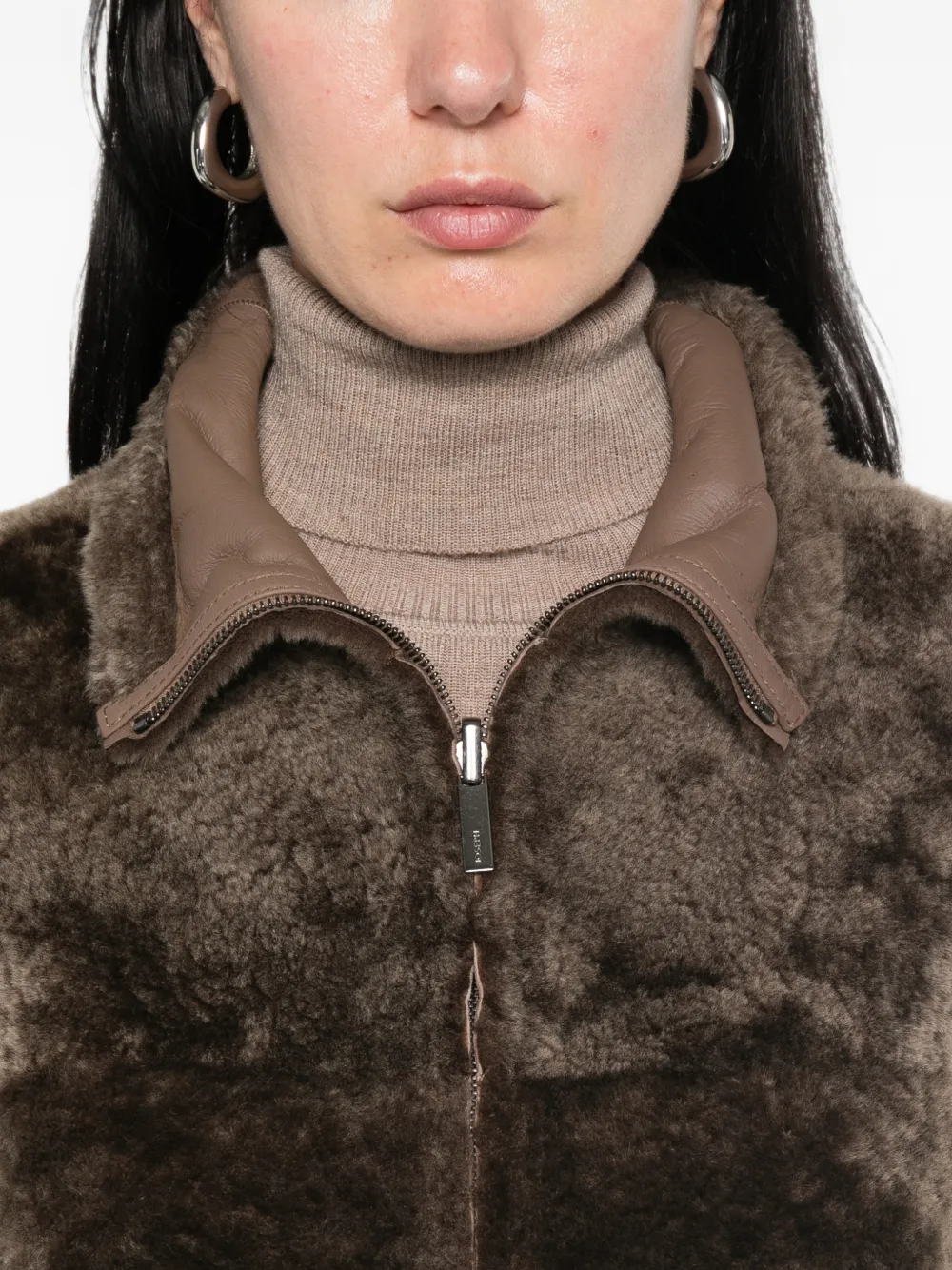JOSEPH Omkeerbare lammy coat Bruin