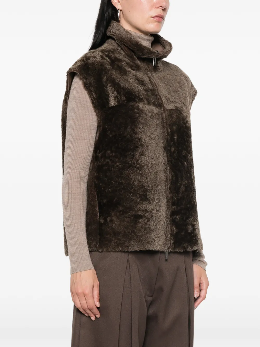 JOSEPH Omkeerbare lammy coat Bruin