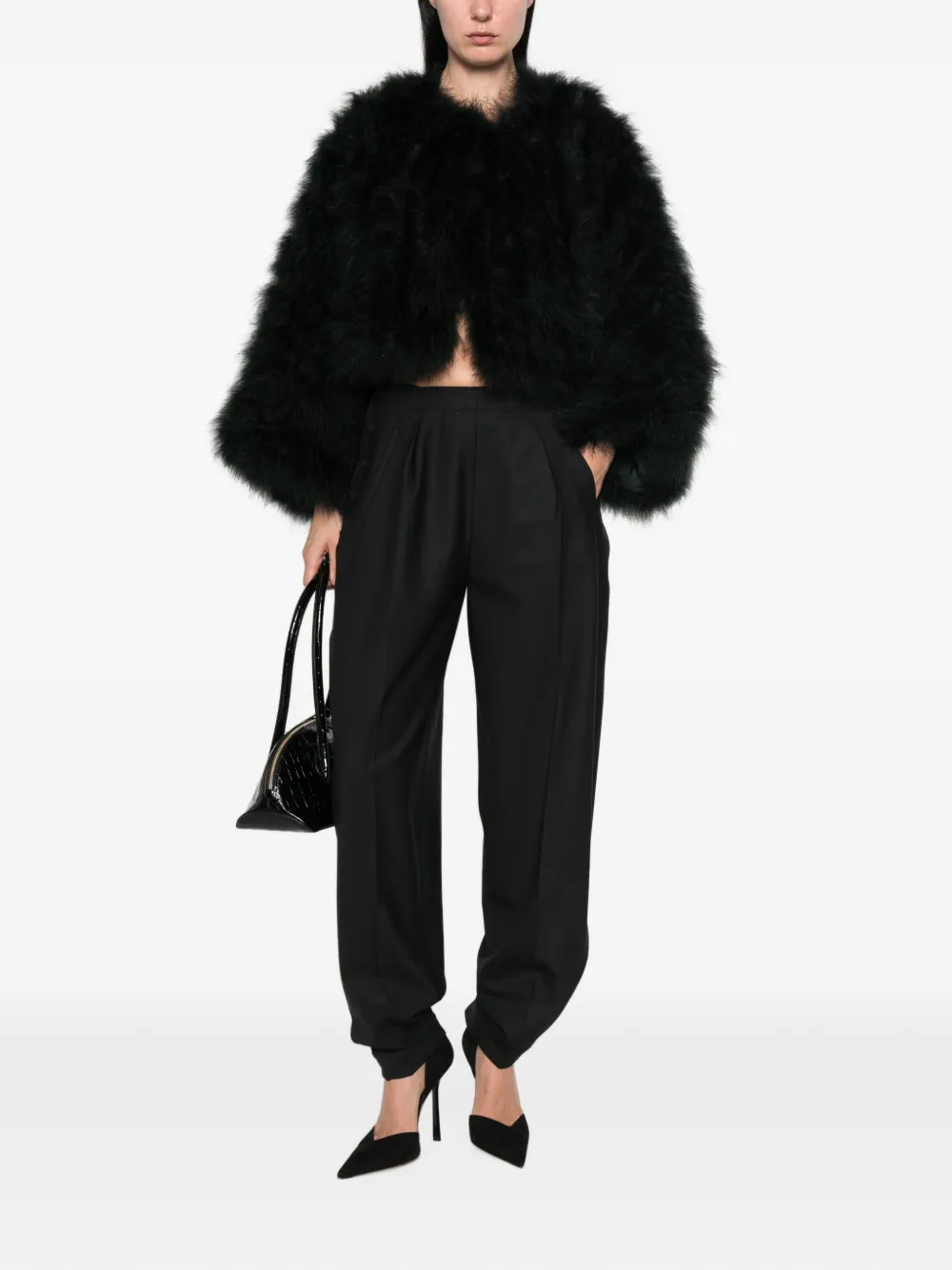 Yves Salomon Cropped jack Zwart