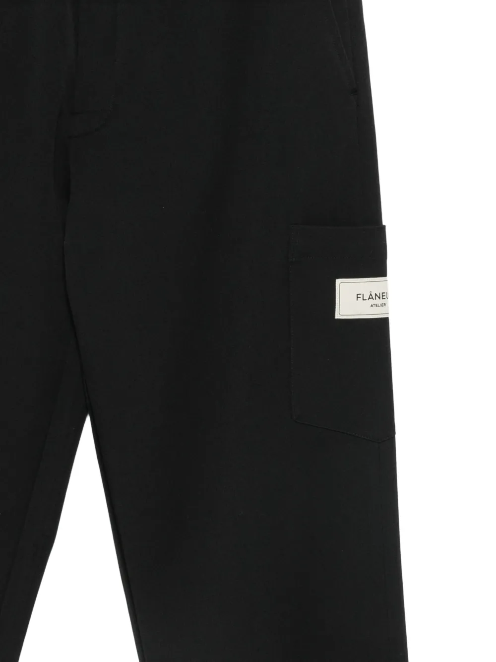FLÂNEUR Cargo broek met logopatch Zwart