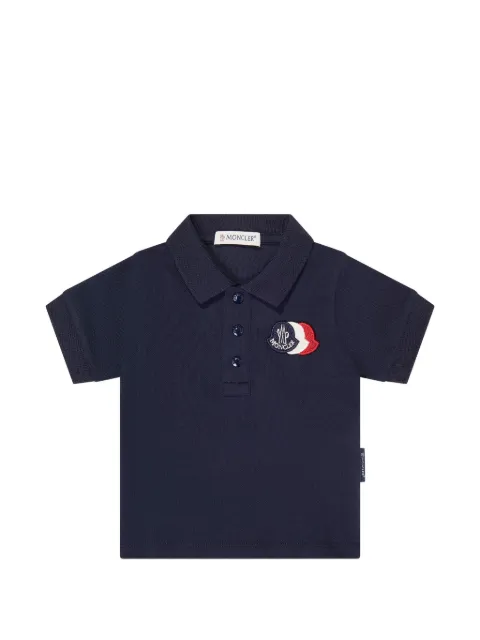 Moncler Enfant logo-patch polo shirt