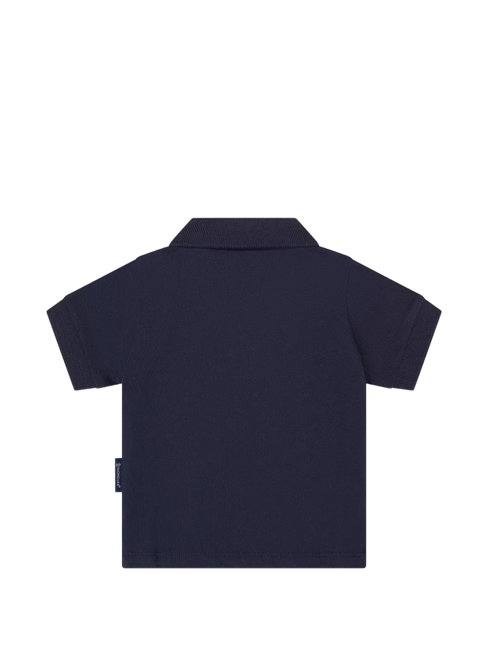 Moncler Enfant logo-patch polo shirt Blauw