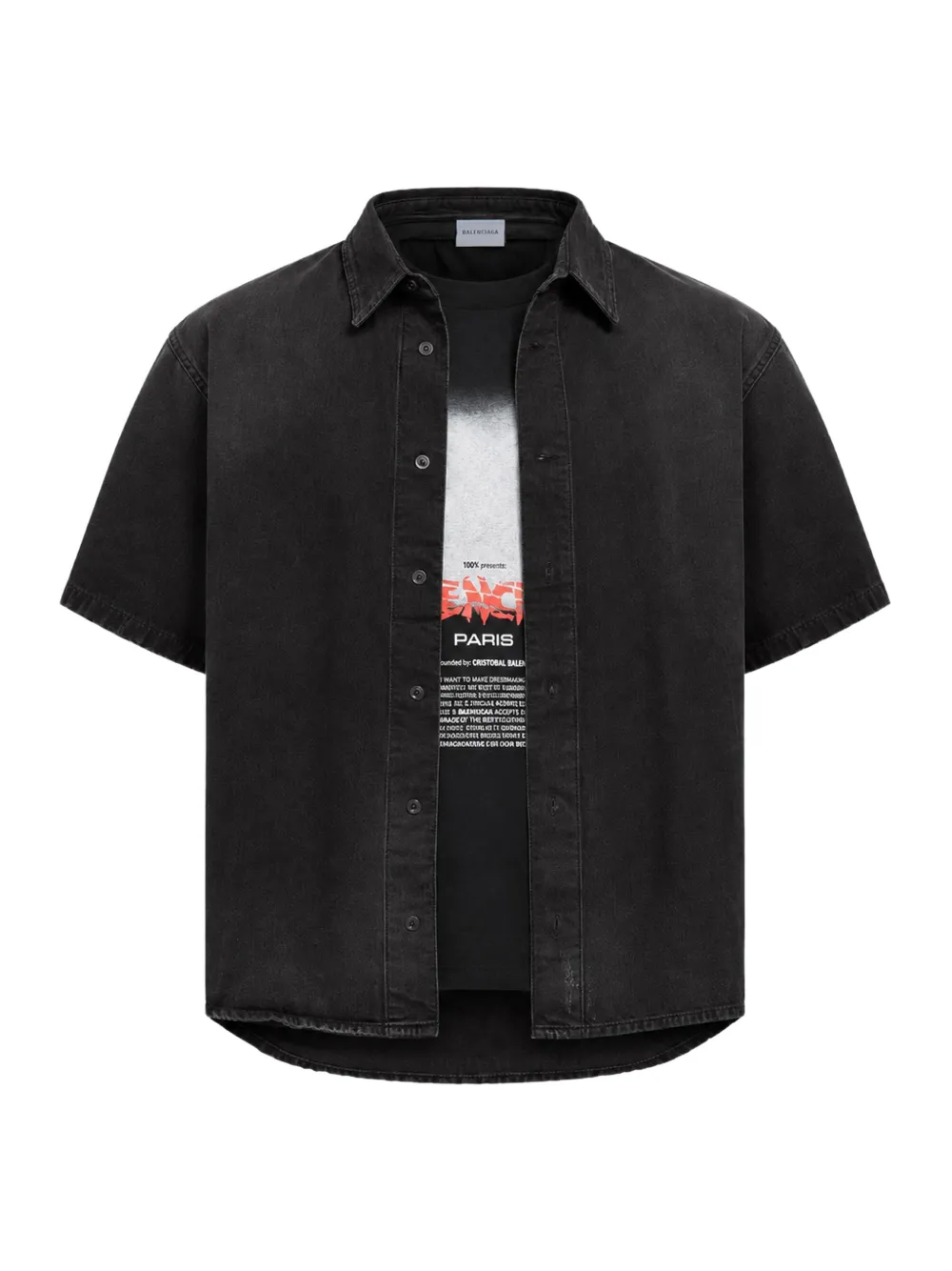 Balenciaga The Door hybrid shirt Zwart