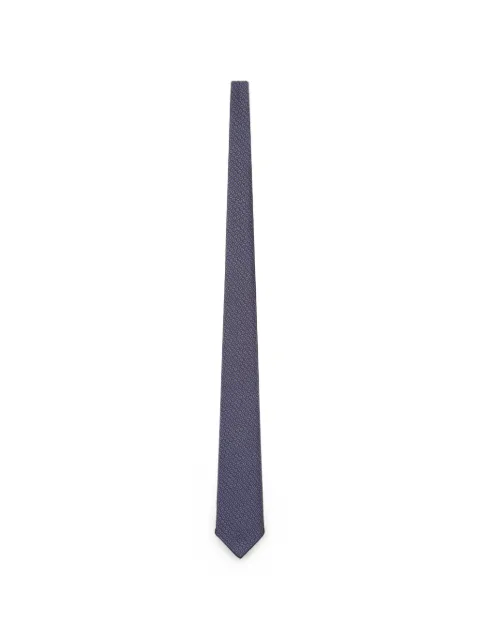 Kiton geometric-print silk tie
