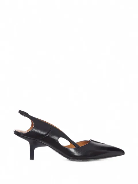 CAPASA MILANO cut-out leather slingback pumps