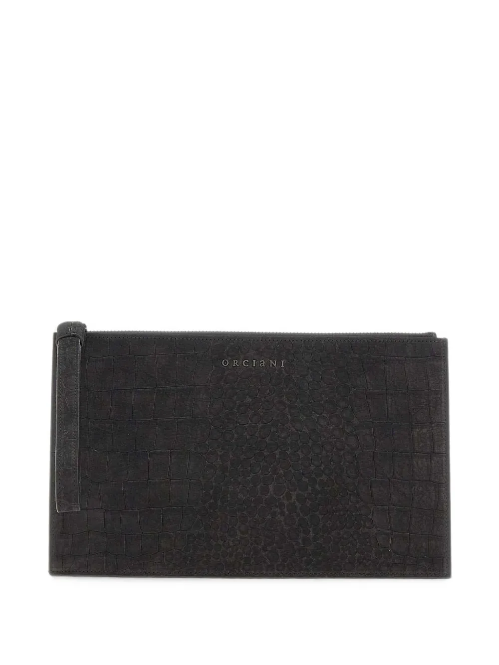 Orciani Cocco Nabuck clutch bag - Nero
