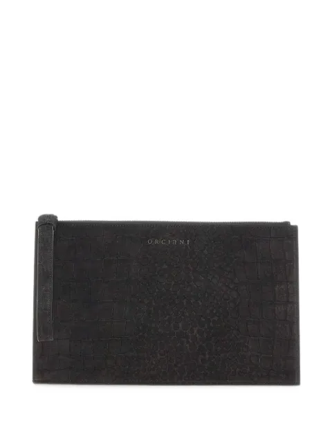 Orciani Cocco Nabuck clutch bag