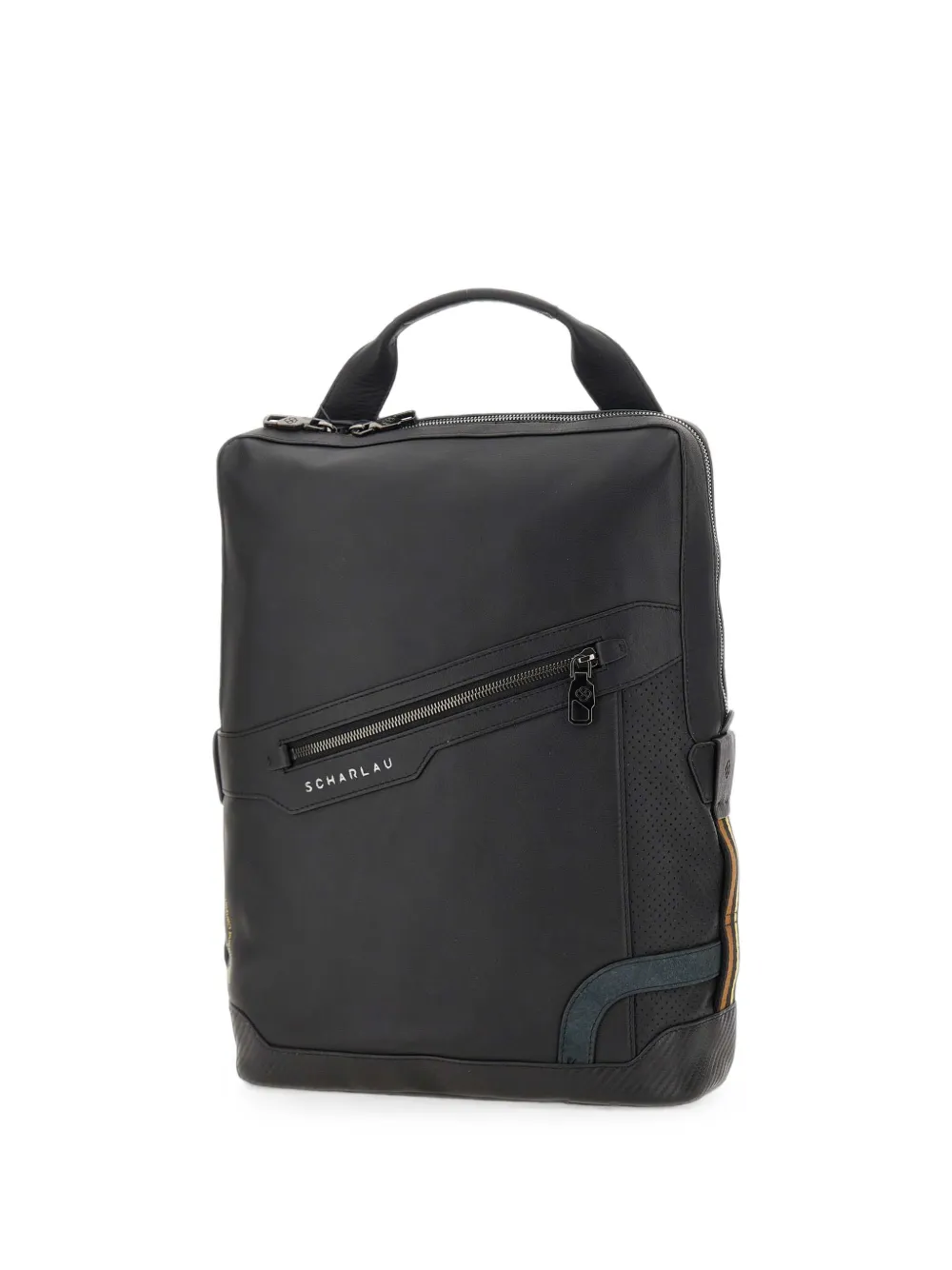 Scharlau Kim leather backpack - Schwarz