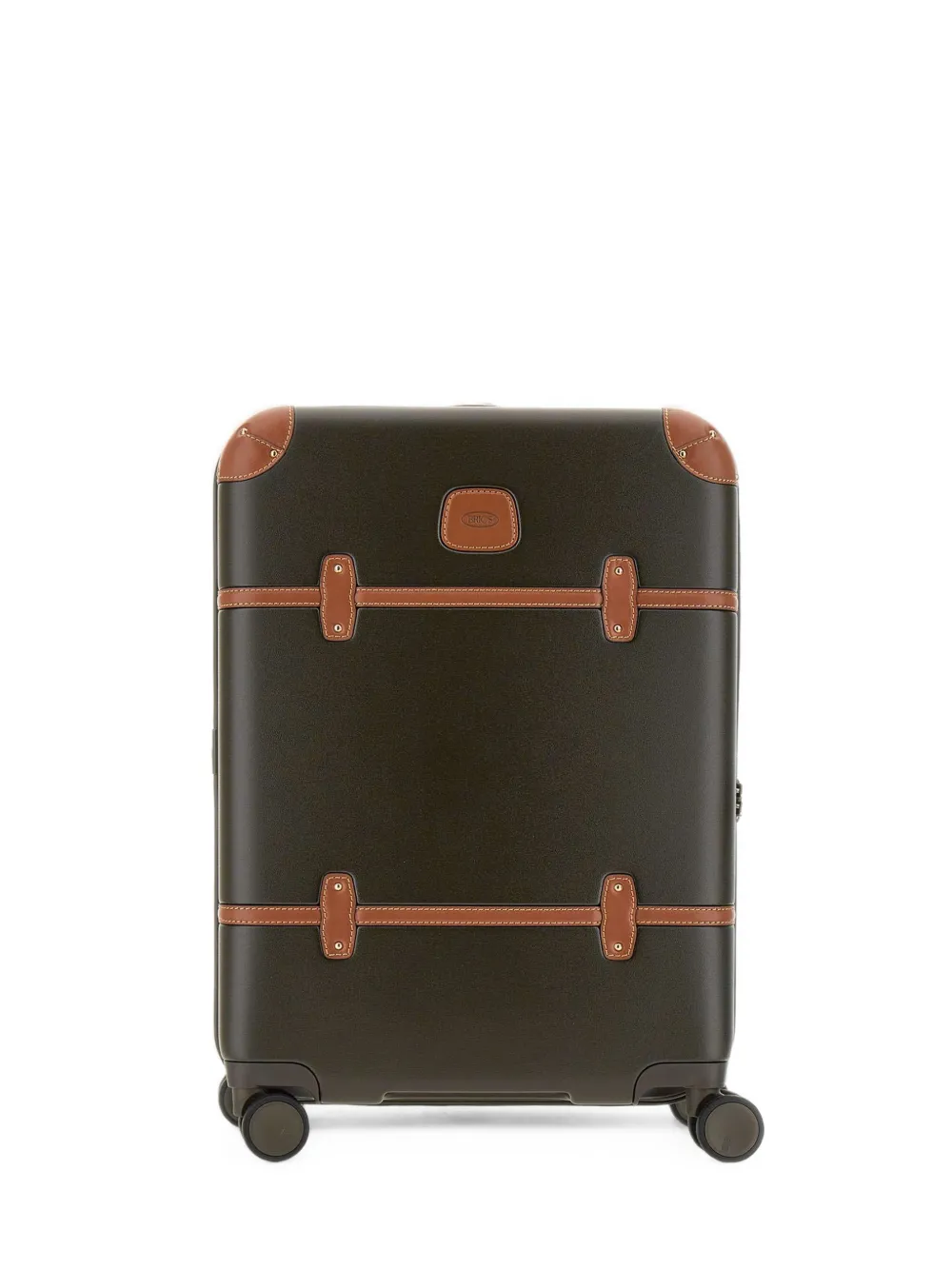 Bric's Bellagio leather-trimmed suitcase - Verde