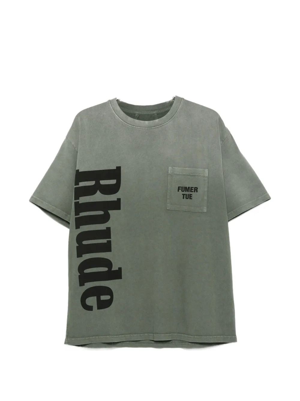 RHUDE logo-print pocket T-shirt - Verde