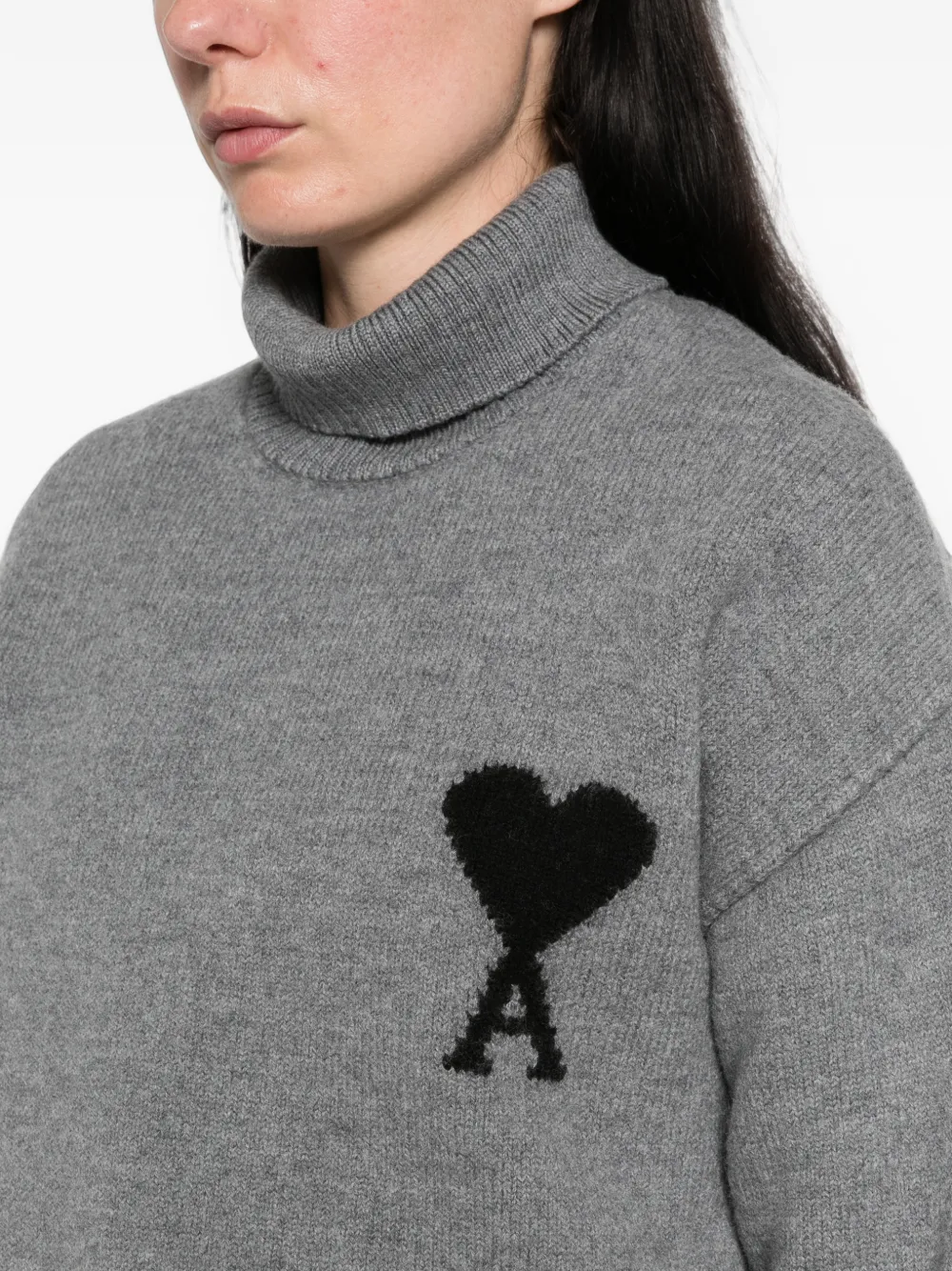 AMI Paris Ami de Coeur coltrui Grijs
