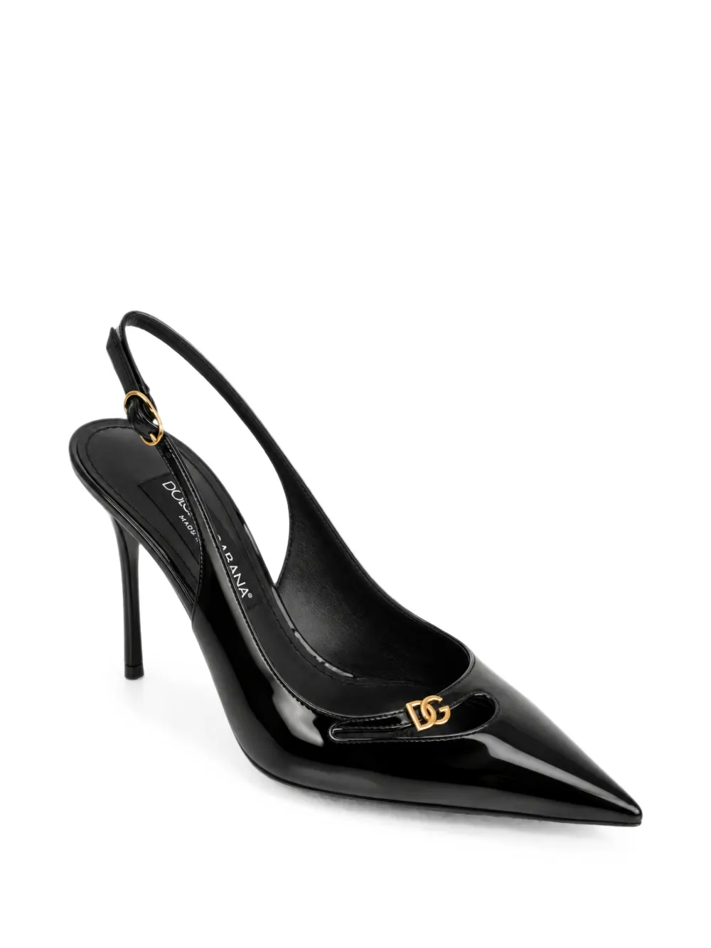 Dolce & Gabbana DG logo slingback pumps Zwart