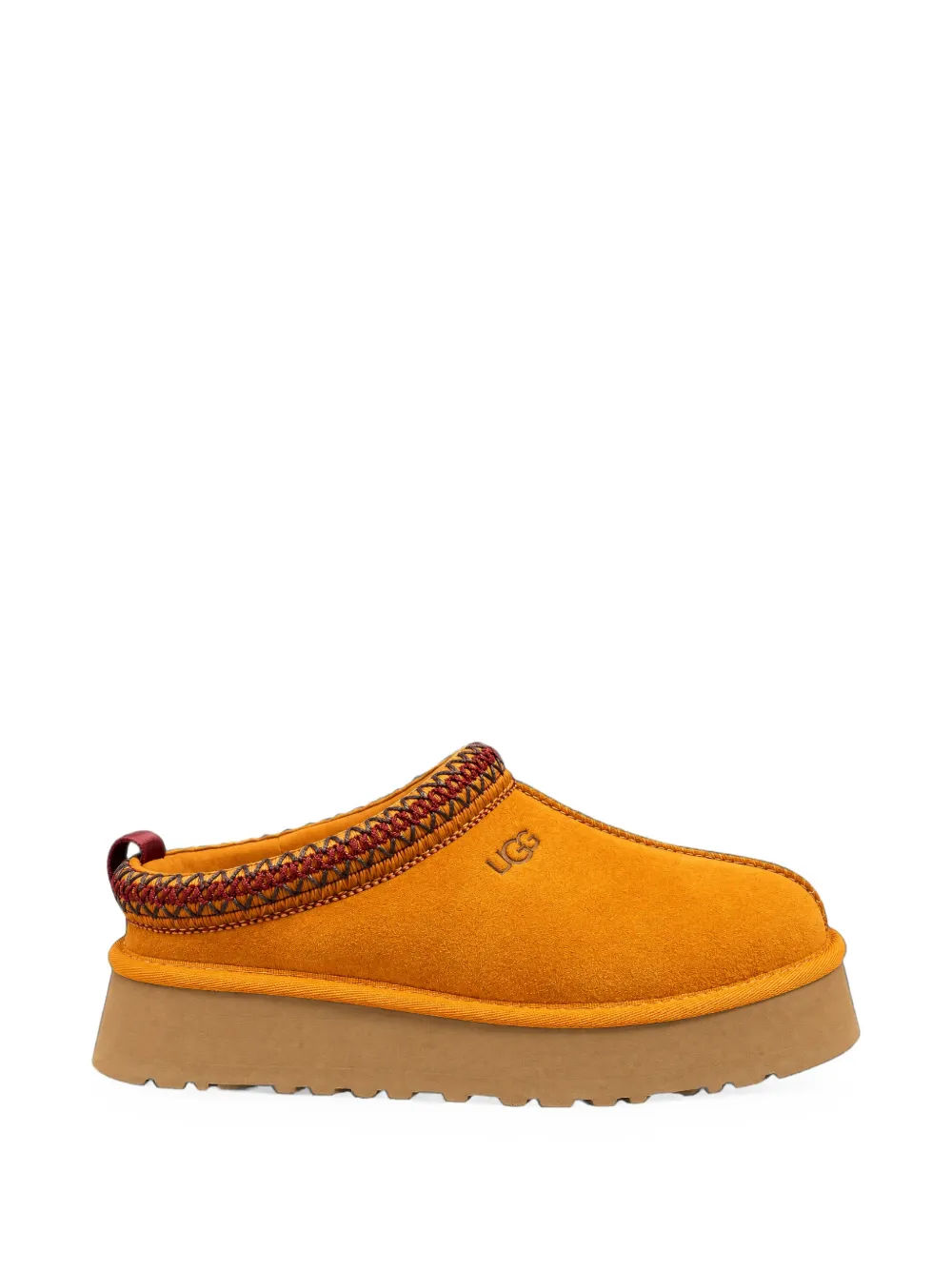 UGG Tazz II embroidered platform sandals - women - Calf Suede/Recycled Polyester/Sheepskin/Sheepskin/Polyethylene vinyl acetate (PEVA)/Polyethyle...
