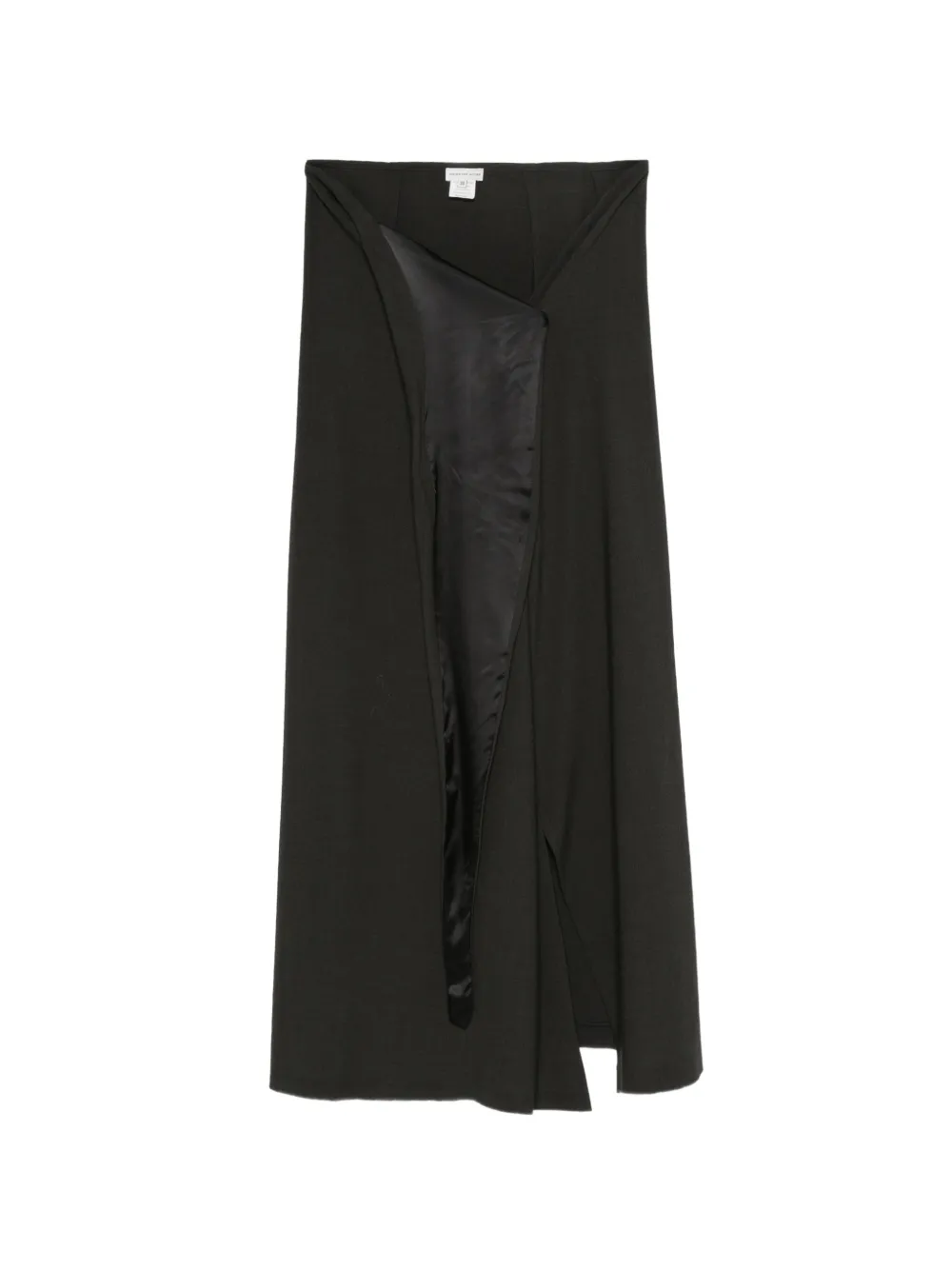 Dries Van Noten Pre-Owned jupe portefeuille à empiècements en satin (années 1990) - Noir