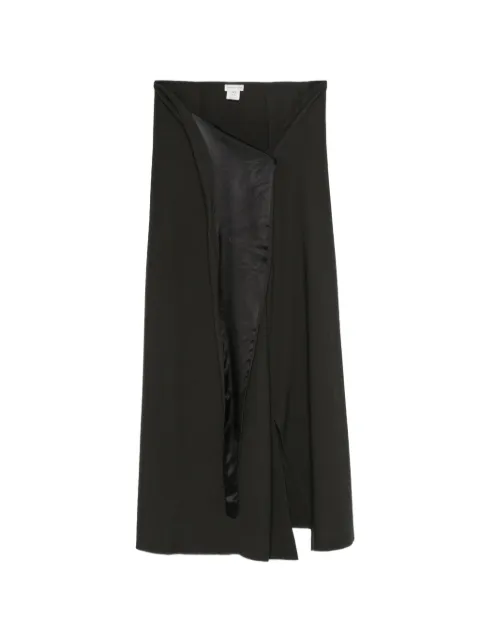 Dries Van Noten Pre-Owned 1990s satin-panelled wrap skirt