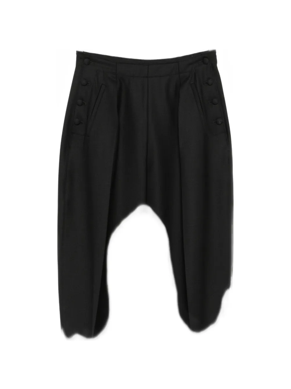 DARKPARK Taylor button-embellished pleated trousers - Schwarz