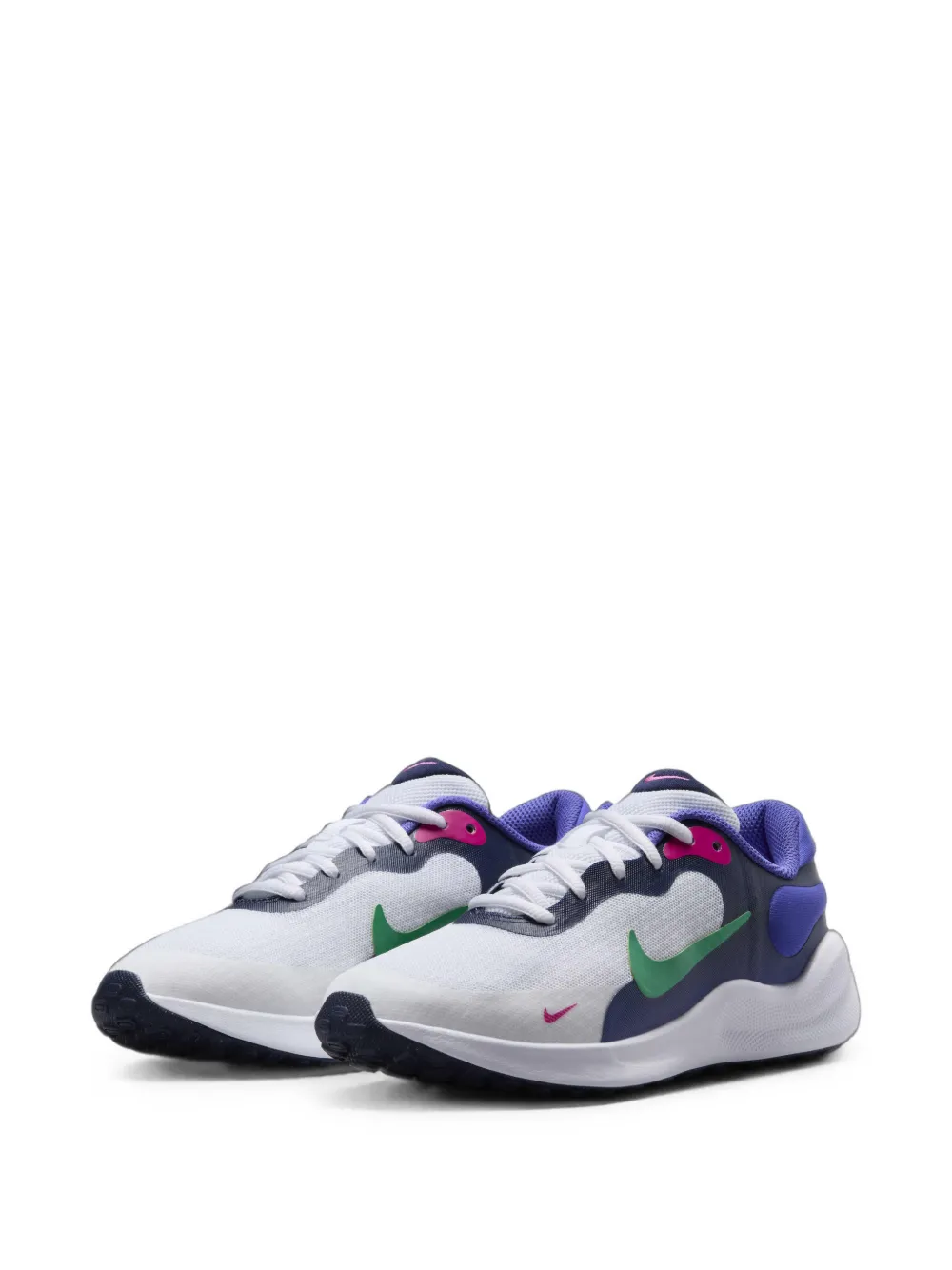 Nike Kids Sneakers Revolution 7 "Midnight Navy/Stadium Green" - Bianco
