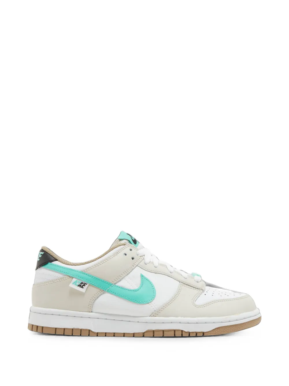 Nike Kids Dunk Low "White Tan Mint" sneakers Wit