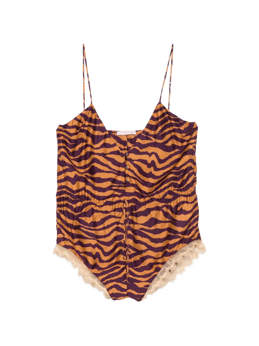 Kristina Ti tiger-print drawstring top - Viola