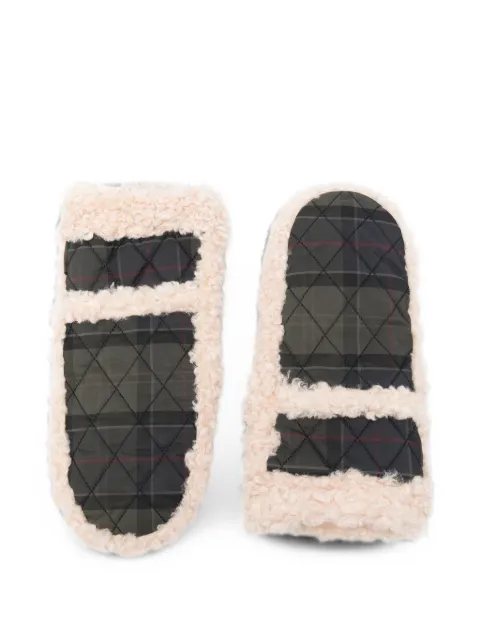 Barbour quilted Tartan mittens