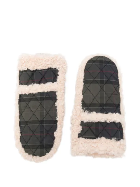 Barbour quilted Tartan mittens