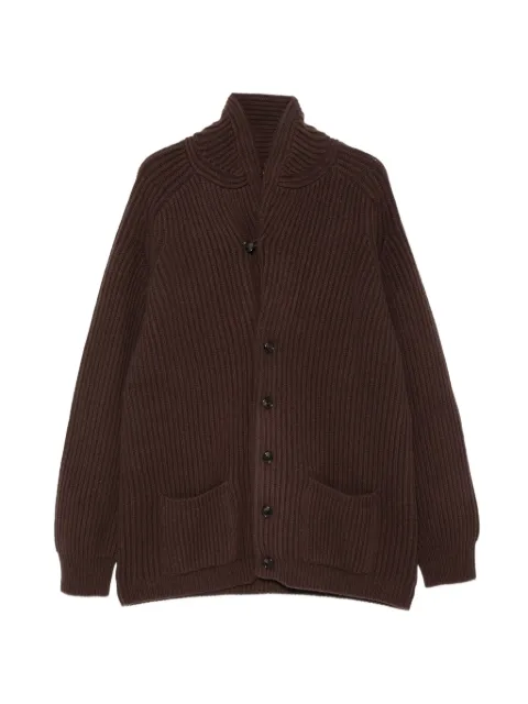 Filson cárdigan Bristol de canalé con cuello esmoquin