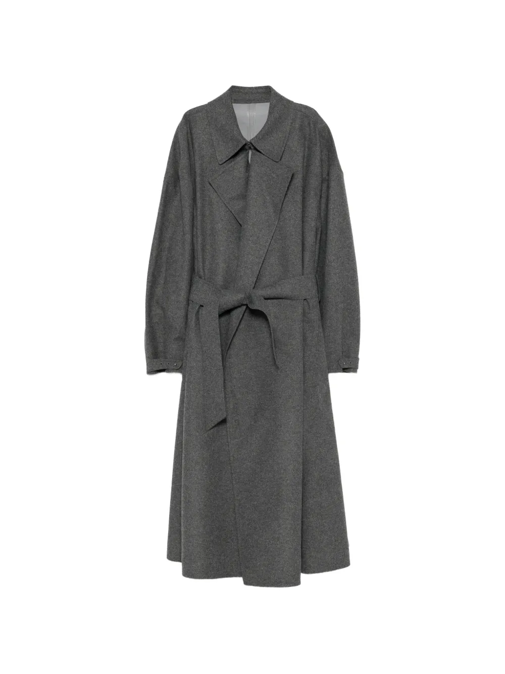 Emporio Armani belted wool-blend oversized coat · 44