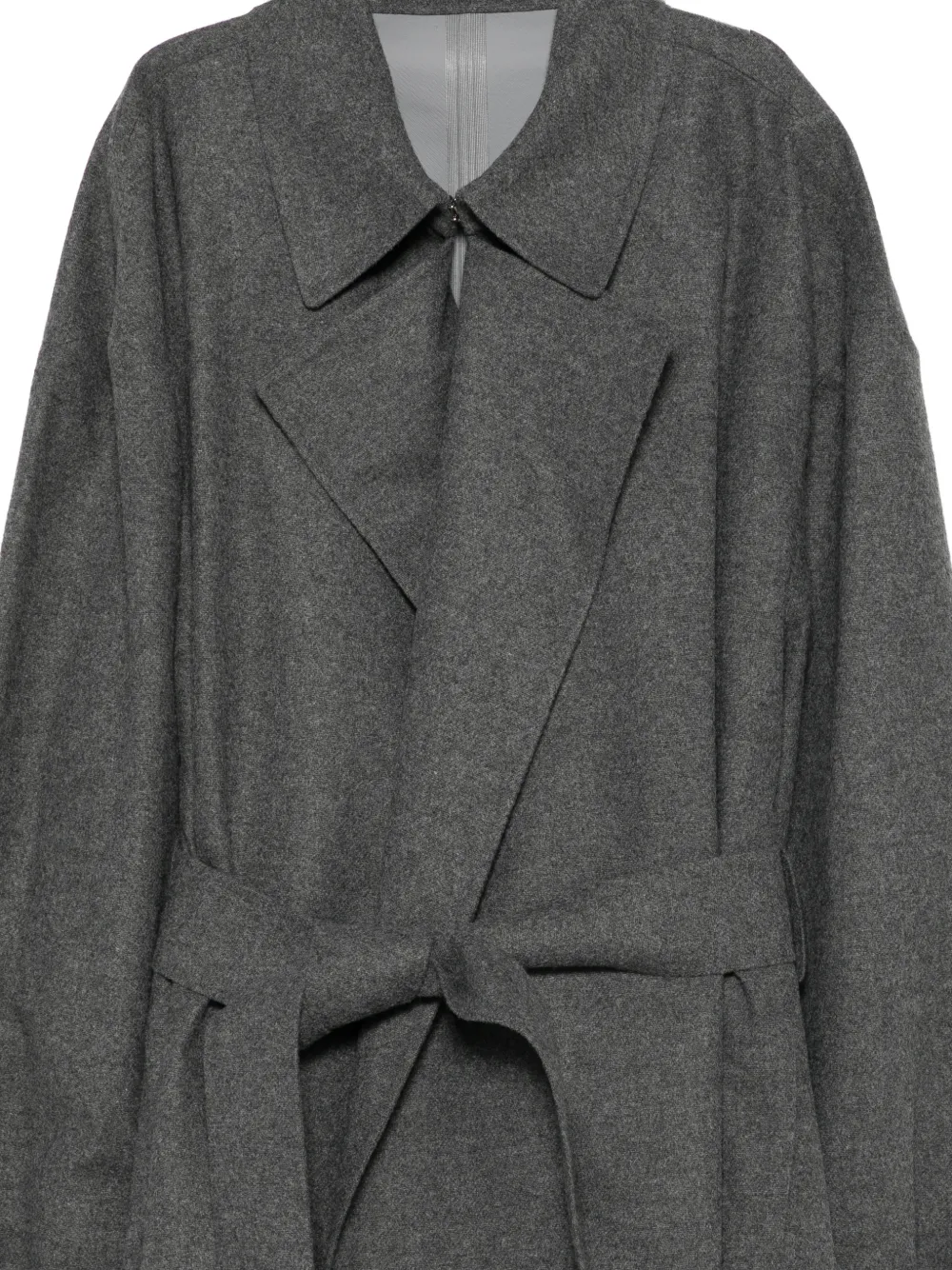 Emporio Armani Oversized jas van wolblend met ceintuur Grijs