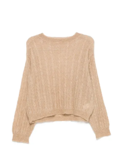 Kristina Ti cable-knit boat-neck sweater