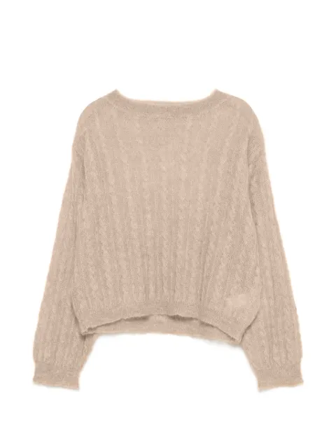 Kristina Ti cable-knit boat-neck sweater