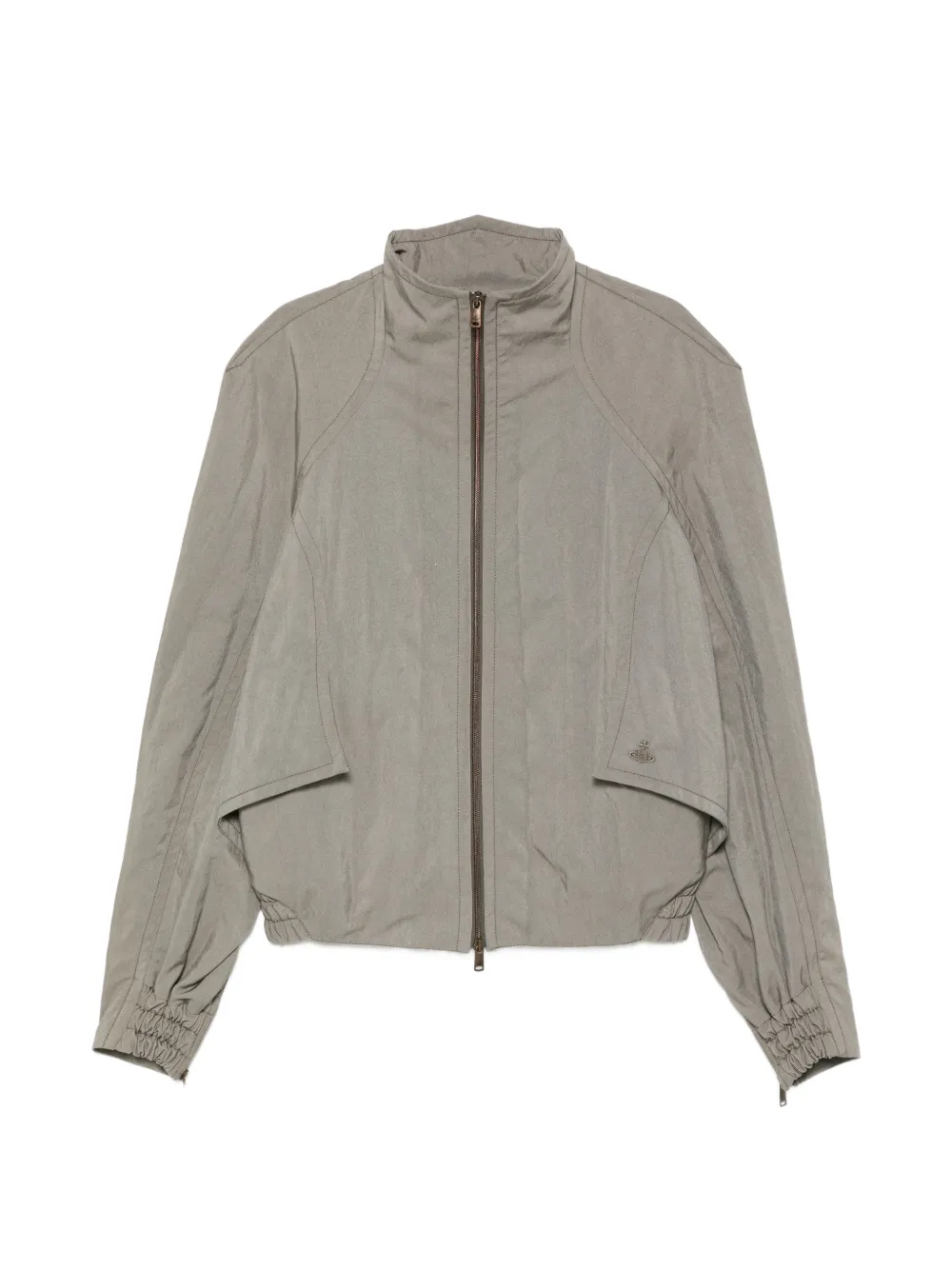 Vivienne Westwood Orb-embroidered zip-up jacket - Grau