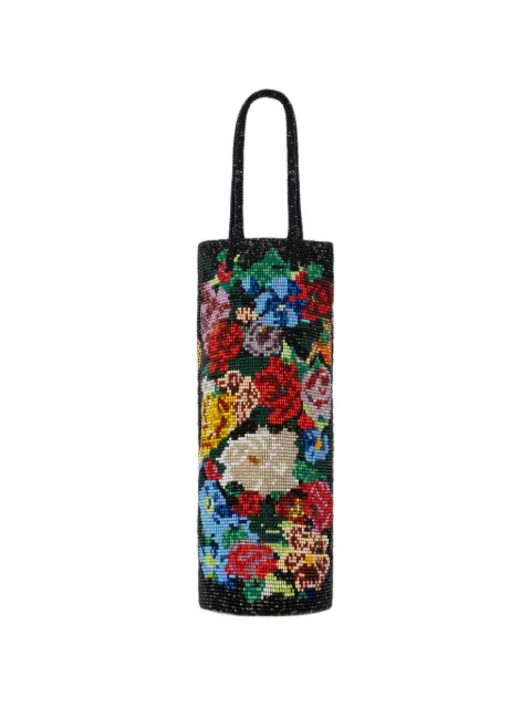 Cordera floral-beaded bucket bag