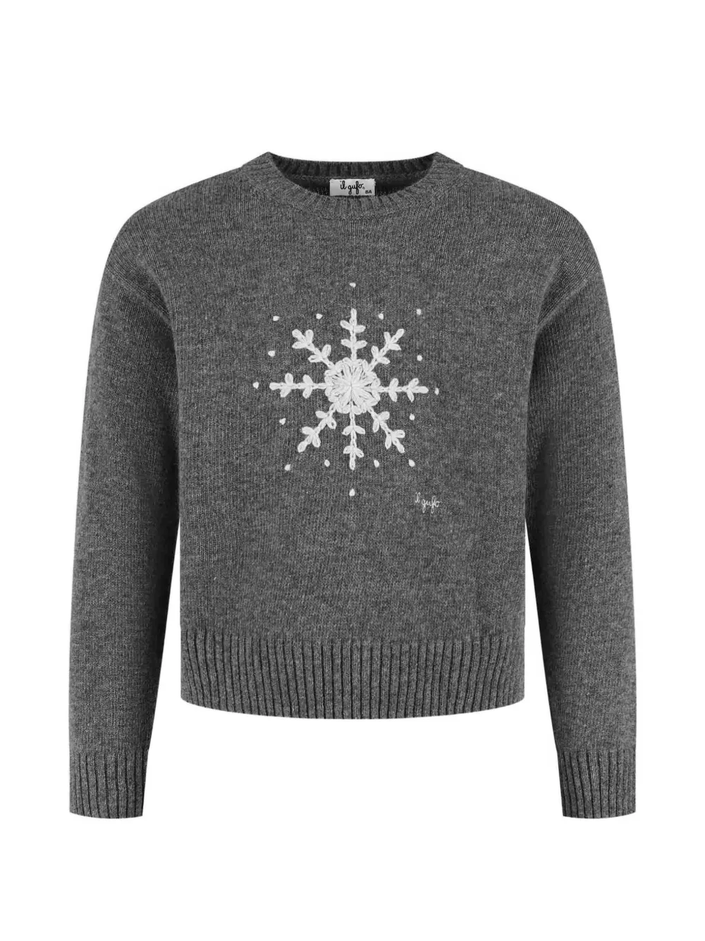 Il Gufo snowflake-embroidered sweater - Grigio