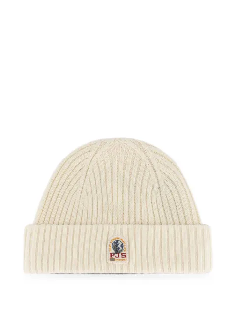 Parajumpers logo-patch ribbed-knit beanie hat