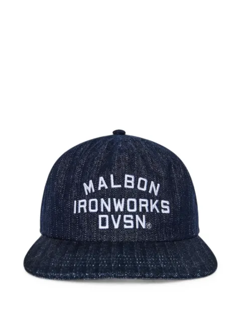 Malbon Golf Foreman logo-embroidered denim cap