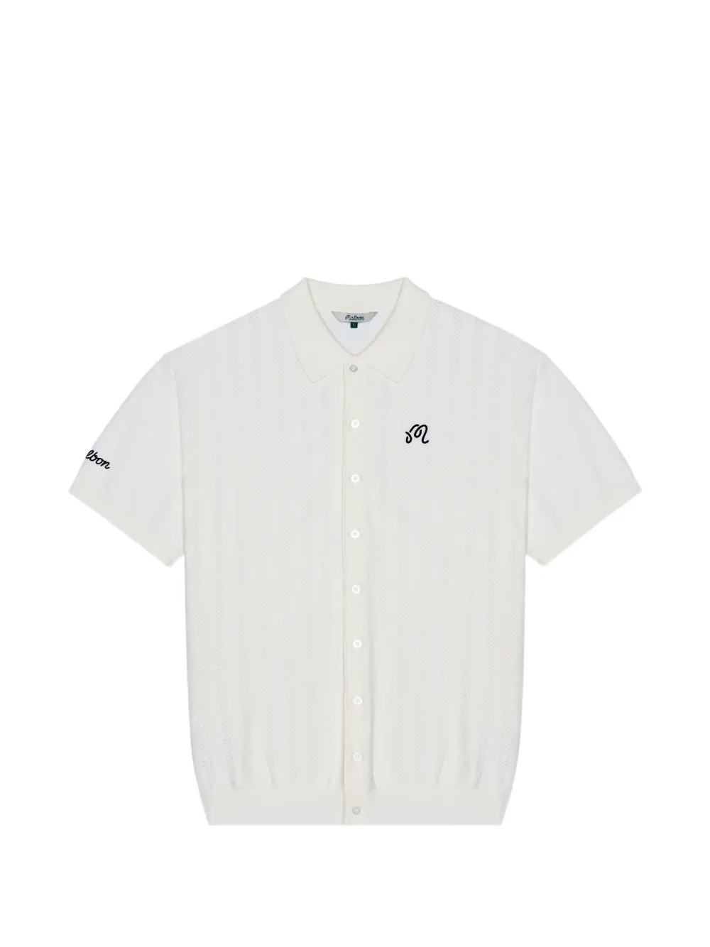 Malbon Golf Crosscut pointelle-knit polo shirt - Toni neutri