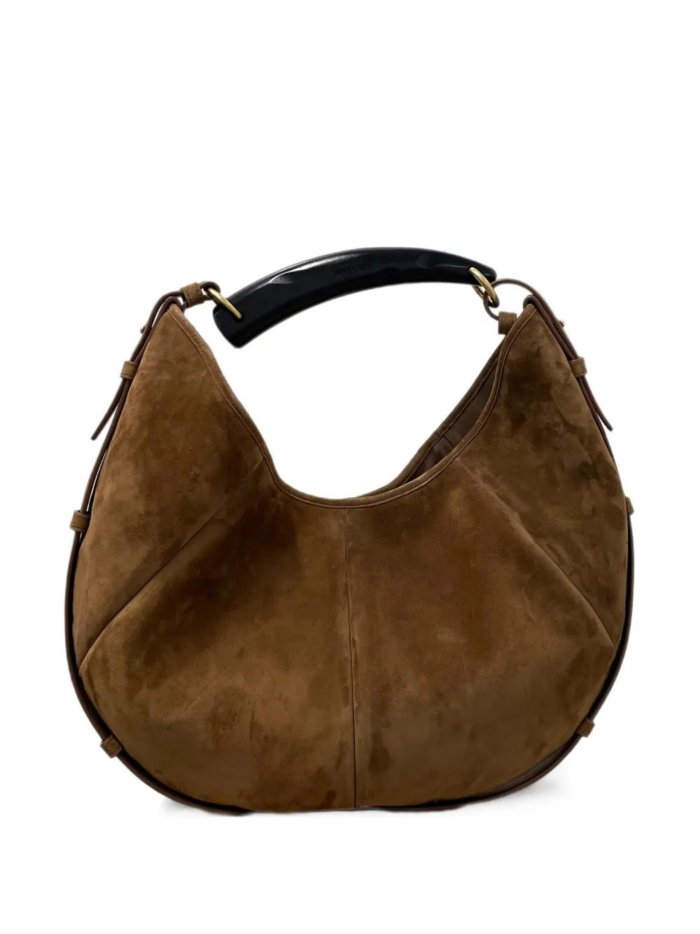 Saint Laurent medium Mombasa suede shoulder bag - Marrone
