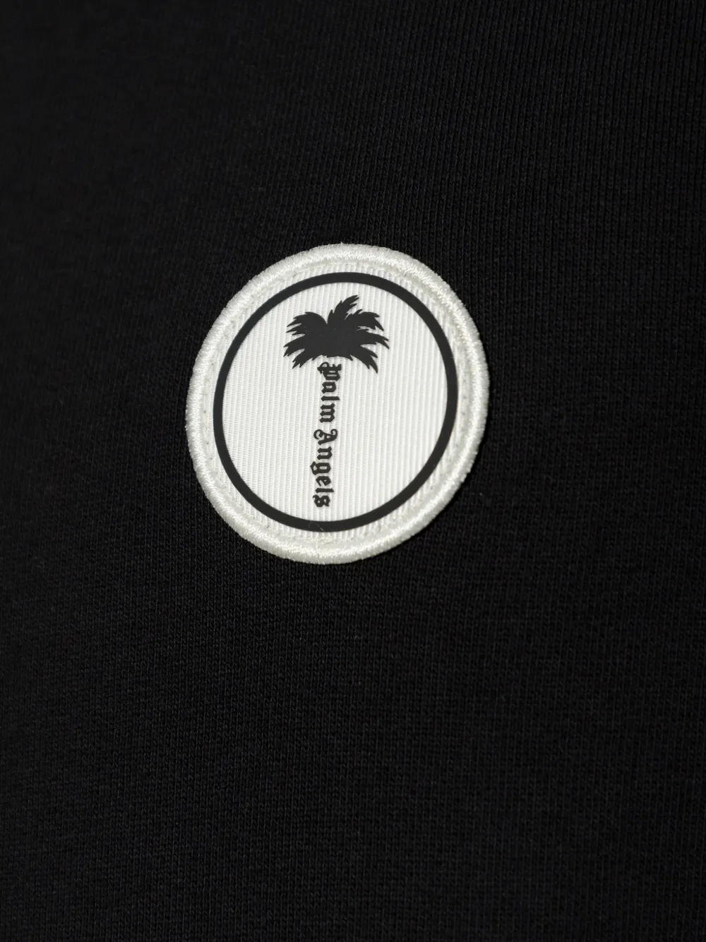 Palm Angels Hoodie met logopatch Zwart