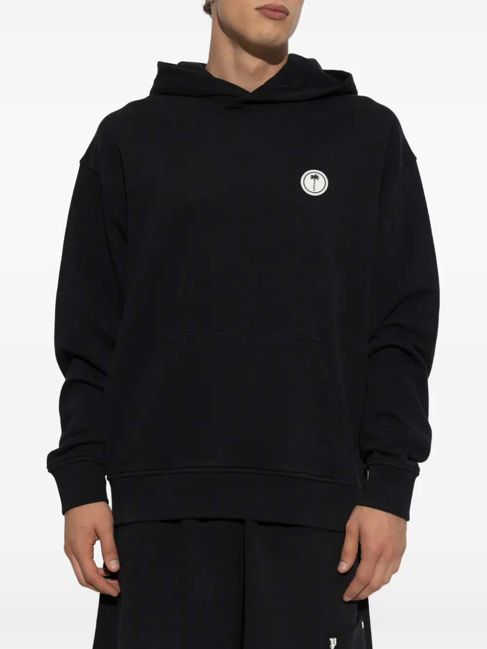Palm Angels Hoodie met logopatch Zwart