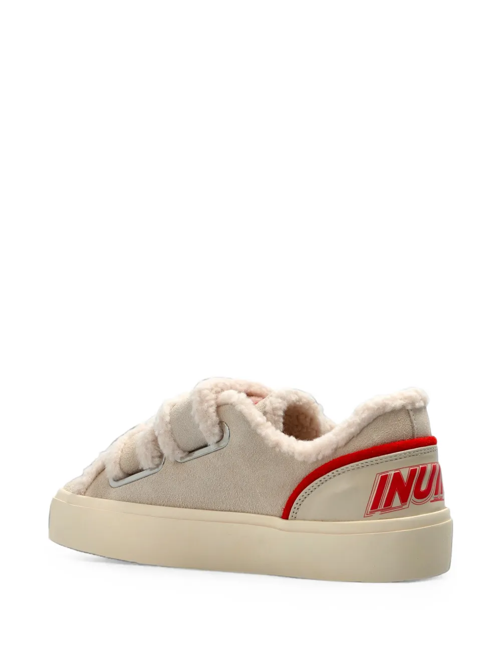 Inuikii Lila Shearling Low sneakers met klittenband Beige