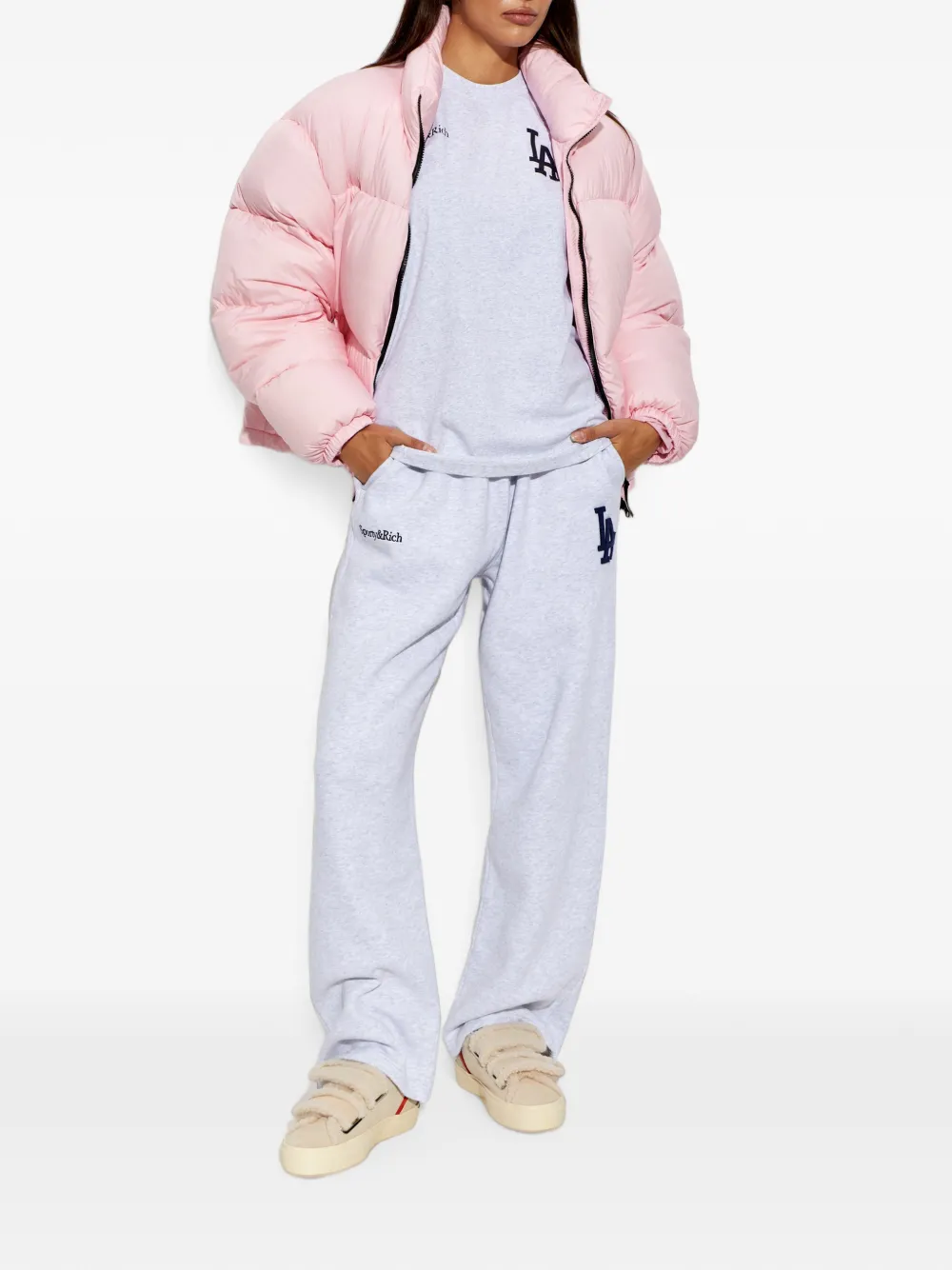 Inuikii Lila Shearling Low sneakers met klittenband Beige