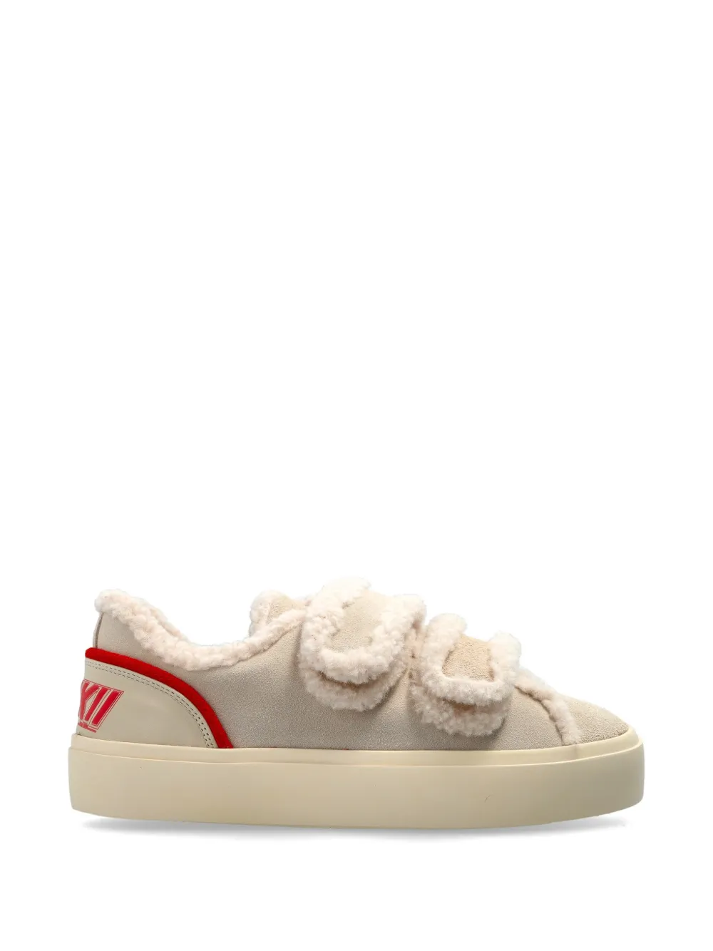 Inuikii Lila Shearling Low touch-strap sneakers