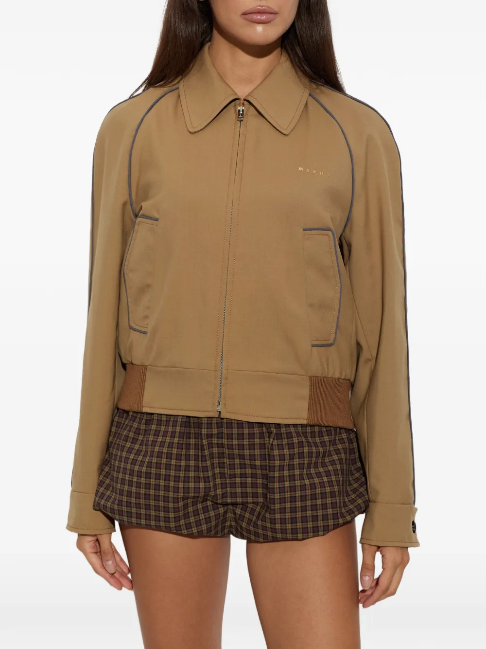 Marni Wollen bomberjack Bruin